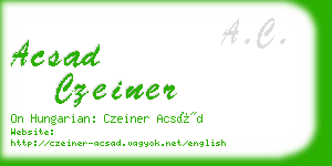 acsad czeiner business card